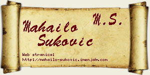 Mahailo Šuković vizit kartica